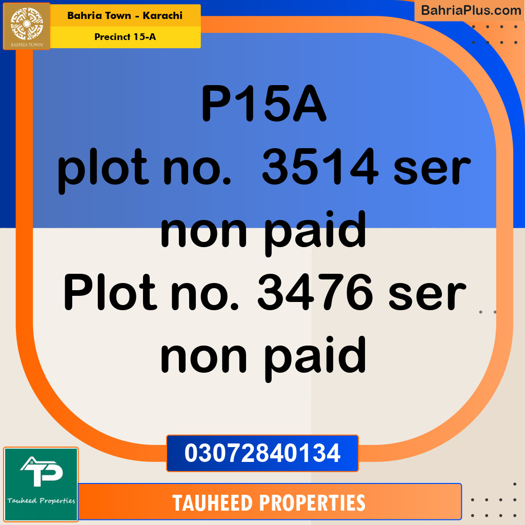 125 Sq. Yards Residential Plot for Sale in Precinct 15-A -  Bahria Town, Karachi - (BP-171353)