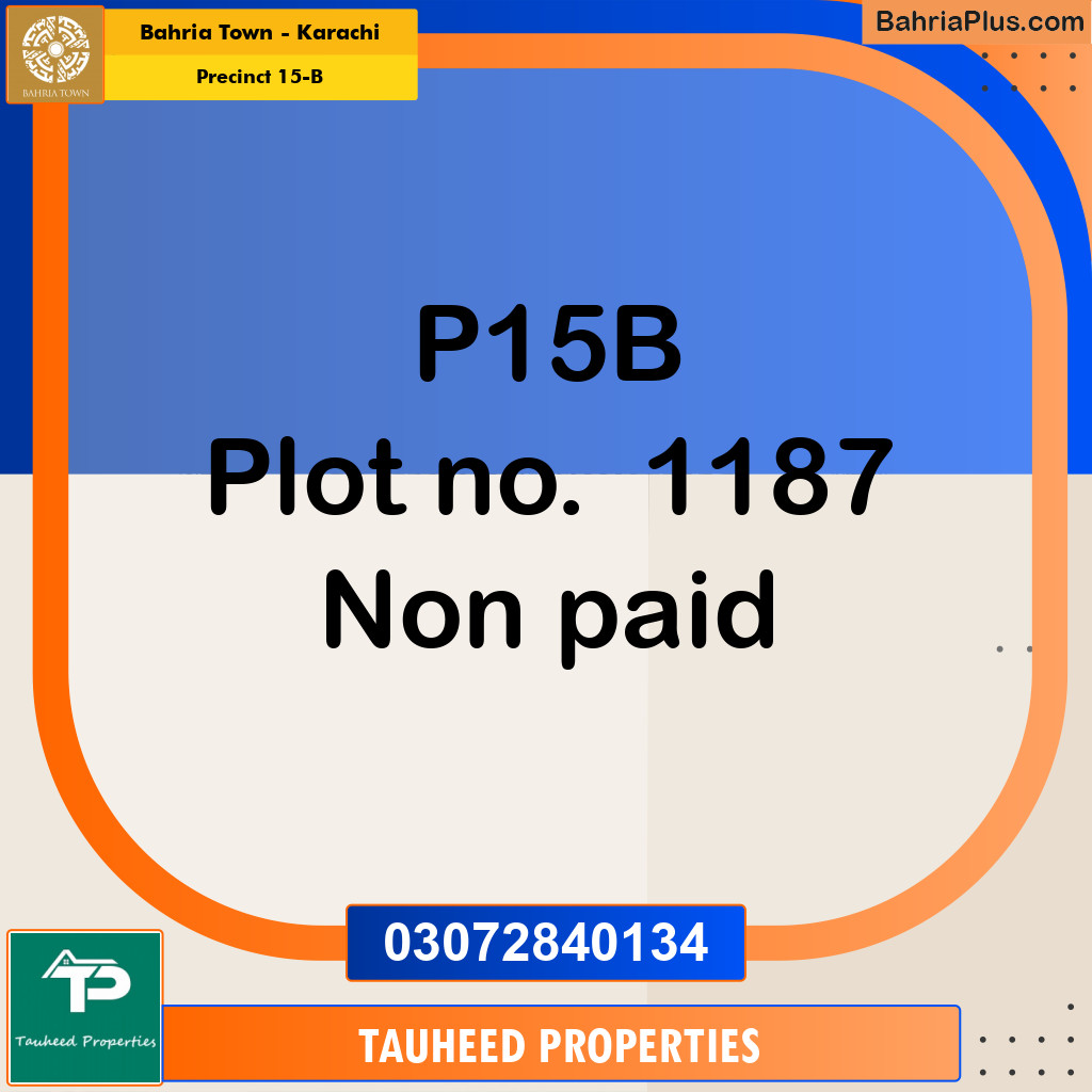 125 Sq. Yards Residential Plot for Sale in Precinct 15-B -  Bahria Town, Karachi - (BP-171355)
