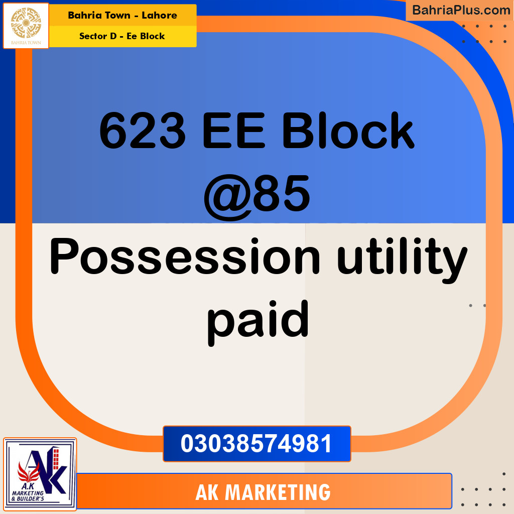 Residential Plot for Sale in Sector D - EE Block - Bahria Town, Lahore - (BP-171385)