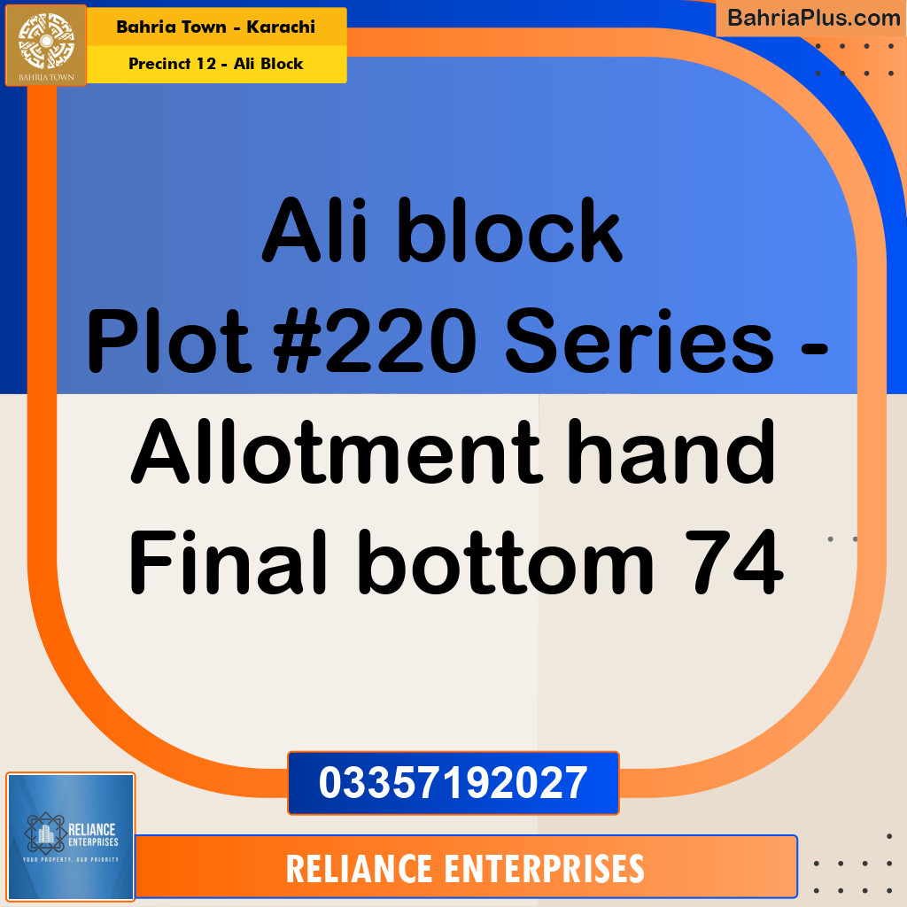 125 Sq. Yards Residential Plot for Sale in Precinct 12 - Ali Block -  Bahria Town, Karachi - (BP-171429)