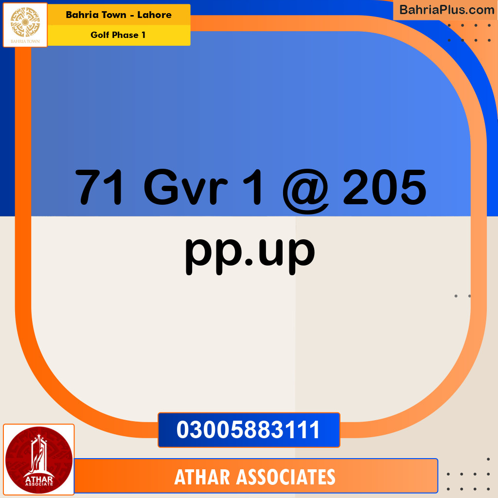 Residential Plot for Sale in Golf Phase 1 -  Bahria Town, Lahore - (BP-171436)