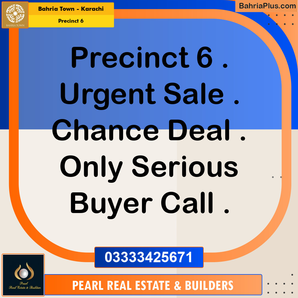 Residential Plot for Sale in Precinct 6 - Bahria Town, Karachi - (BP-171462)