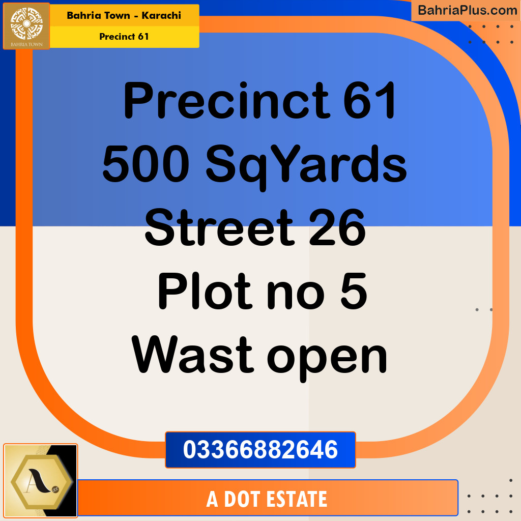 125 Sq. Yards Residential Plot for Sale in Precinct 61 -  Bahria Town, Karachi - (BP-171503)