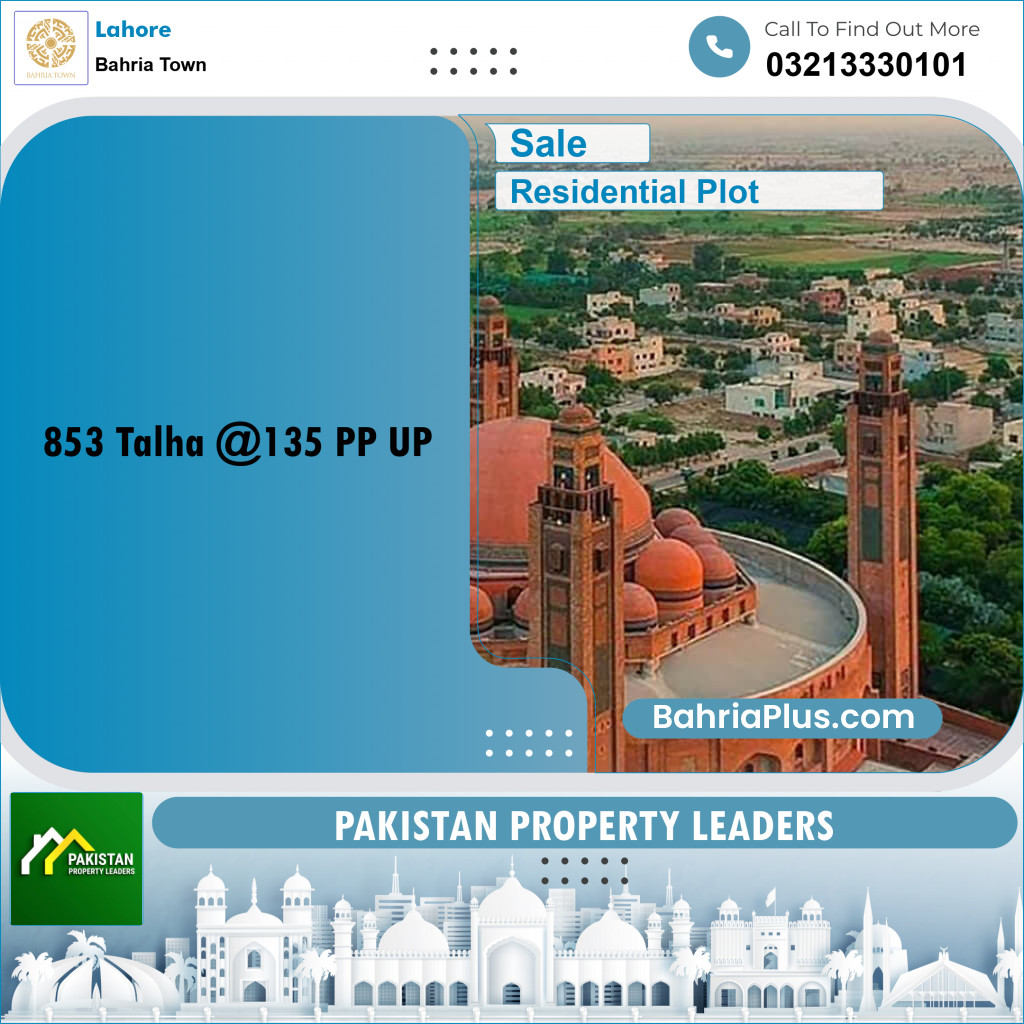 Residential Plot for Sale in Sector F - Talha Block -  Bahria Town, Lahore - (BP-171544)