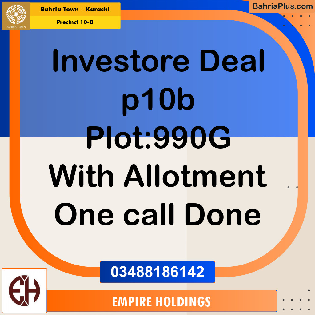 125 Sq. Yards Residential Plot for Sale in Precinct 10-B -  Bahria Town, Karachi - (BP-171695)