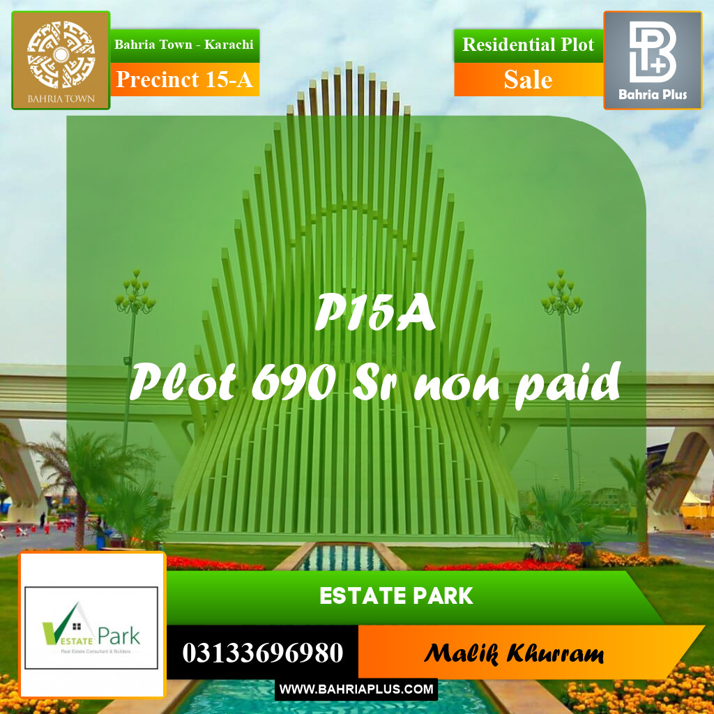Residential Plot for Sale in Precinct 15-A - Bahria Town, Karachi - (BP-171825)