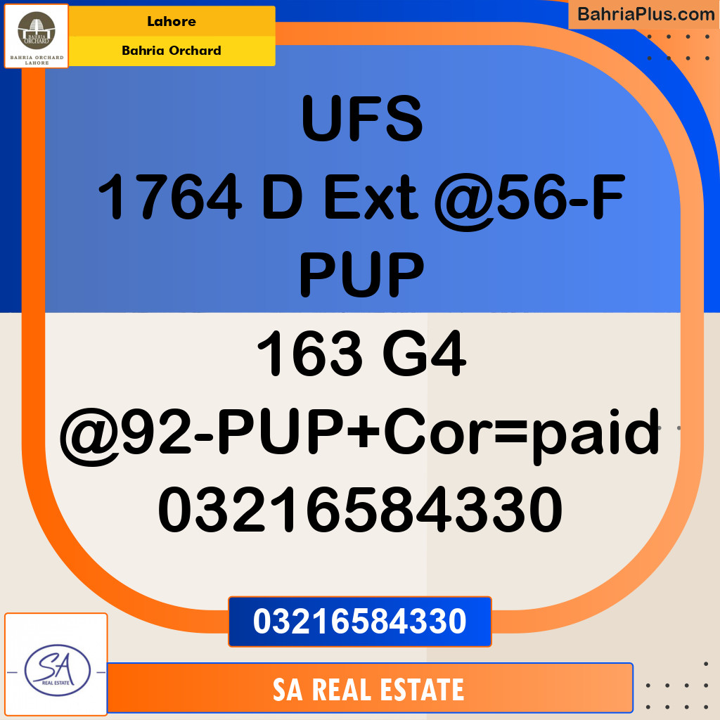 Residential Plot for Sale in Phase 2 - D Block -  Bahria Orchard, Lahore - (BP-171874)
