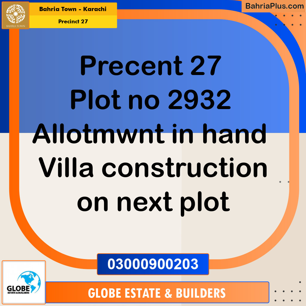 Residential Plot for Sale in Precinct 27 -  Bahria Town, Karachi - (BP-171875)