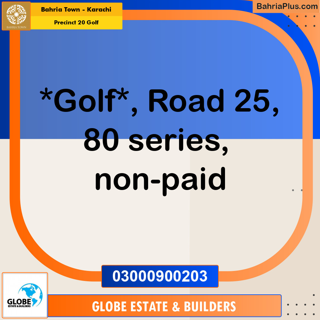 Residential Plot for Sale in Precinct 20 Golf - Bahria Town, Karachi - (BP-171882)