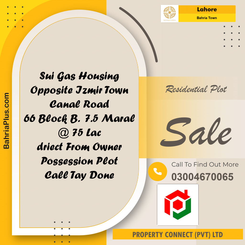 Residential Plot for Sale in Bahria Town, Lahore - (BP-172062)