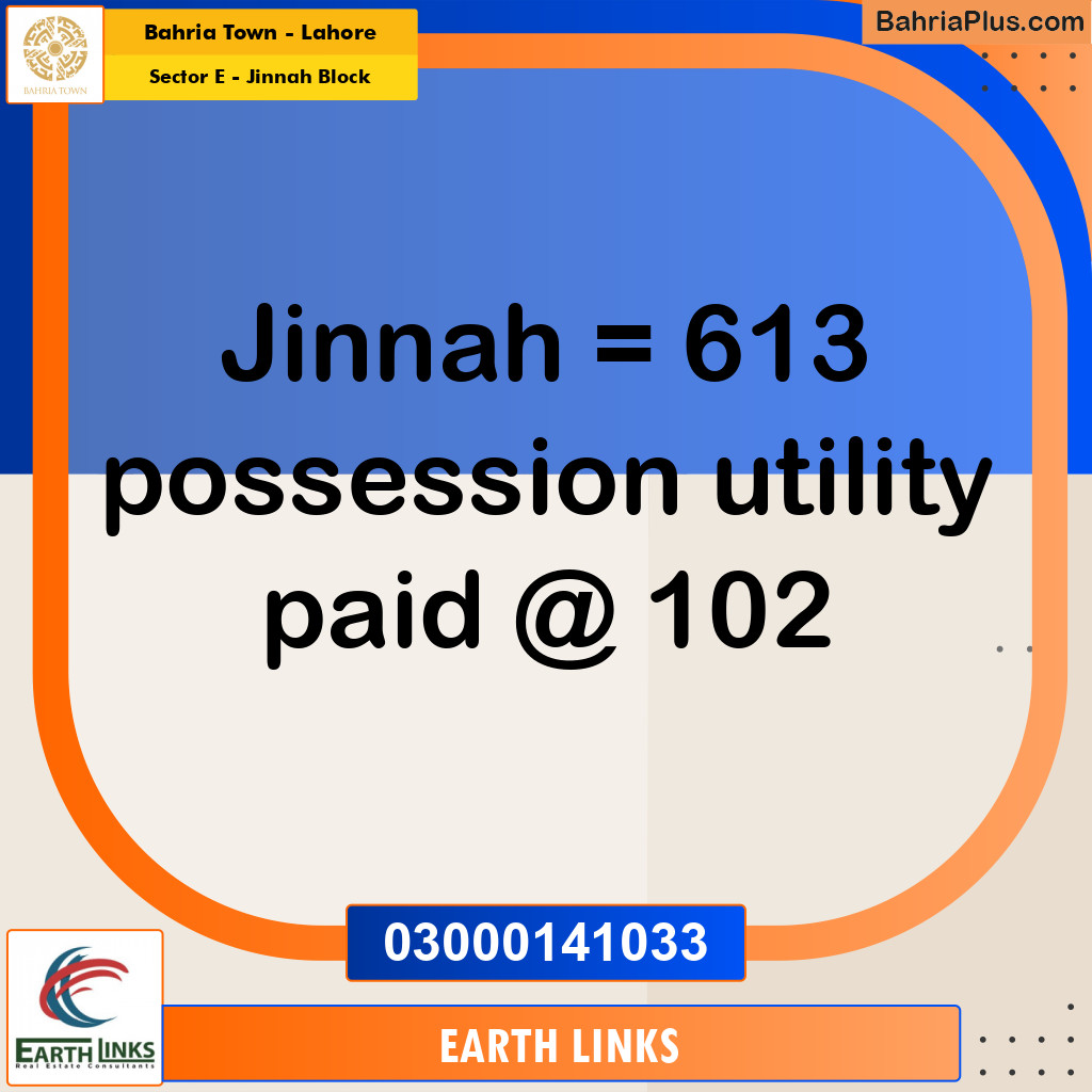 Residential Plot for Sale in Sector E - Jinnah Block -  Bahria Town, Lahore - (BP-172110)