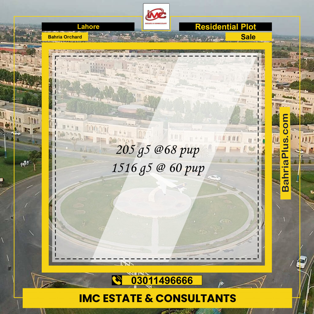 Residential Plot for Sale in Phase 4 - G5 Block -  Bahria Orchard, Lahore - (BP-172156)