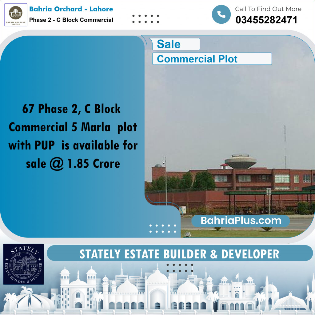 Commercial Plot for Sale in Phase 2 - C Block Commercial -  Bahria Orchard, Lahore - (BP-172264)