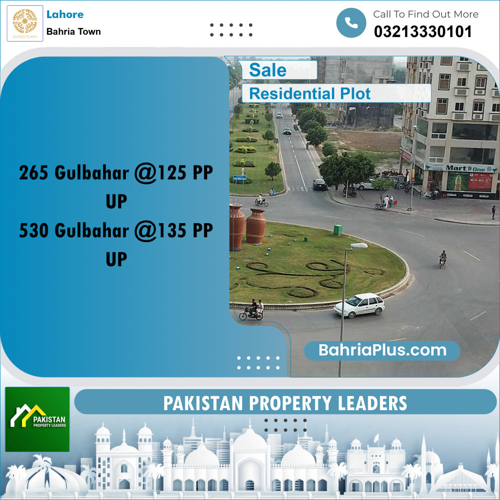 Residential Plot for Sale in Sector C - Gulbahar Block -  Bahria Town, Lahore - (BP-172287)