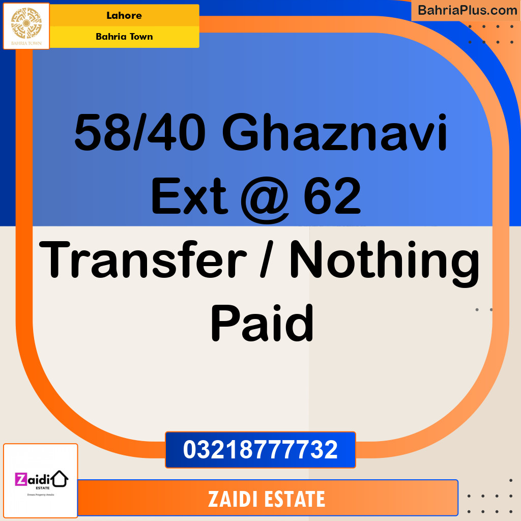 Residential Plot for Sale in Sector F - Ghaznavi Ext. Block -  Bahria Town, Lahore - (BP-172340)