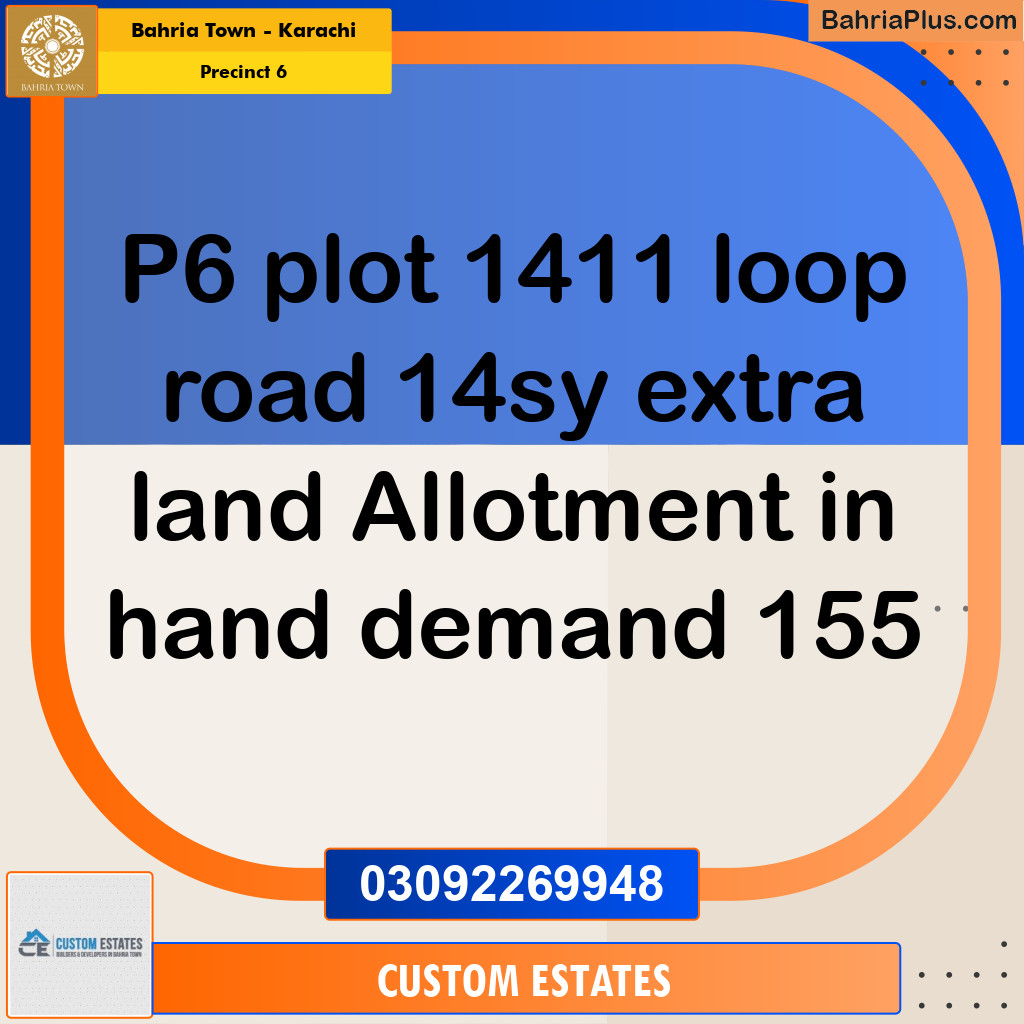 250 Sq. Yards Residential Plot for Sale in Precinct 6 -  Bahria Town, Karachi - (BP-172379)