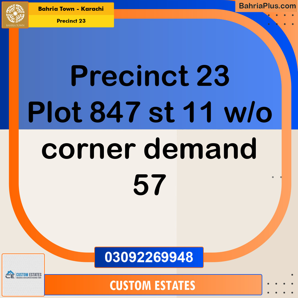 125 Sq. Yards Residential Plot for Sale in Precinct 23 -  Bahria Town, Karachi - (BP-172406)