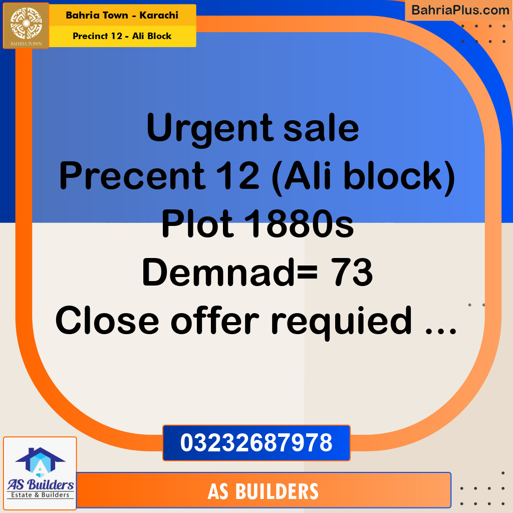 125 Sq. Yards Residential Plot for Sale in Precinct 12 - Ali Block -  Bahria Town, Karachi - (BP-172420)