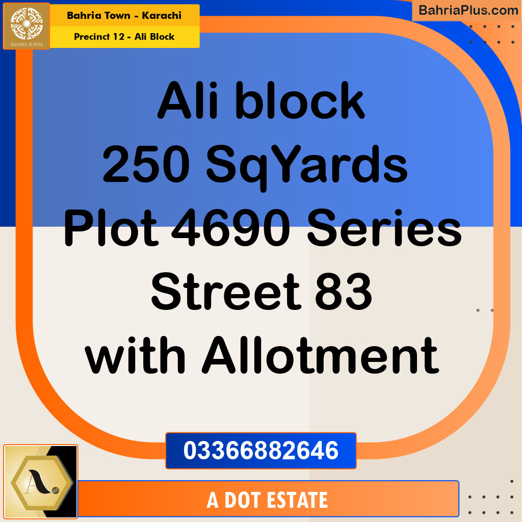 Residential Plot for Sale in Precinct 12 - Ali Block - Bahria Town, Karachi - (BP-172448)