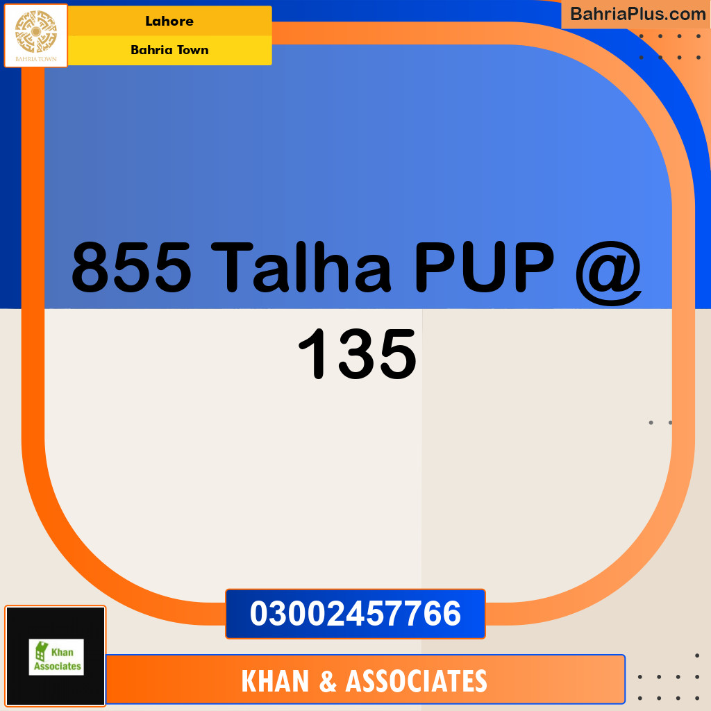 Residential Plot for Sale in Sector F - Talha Block - Bahria Town, Lahore - (BP-172640)