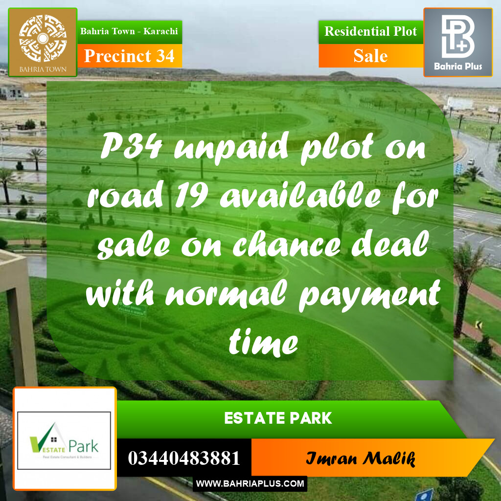 250 Sq. Yards Residential Plot for Sale in Precinct 34 -  Bahria Town, Karachi - (BP-172711)