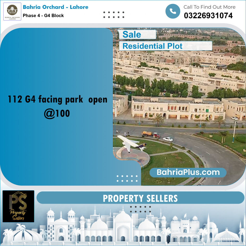 Residential Plot for Sale in Phase 4 - G4 Block - Bahria Orchard, Lahore - (BP-172743)