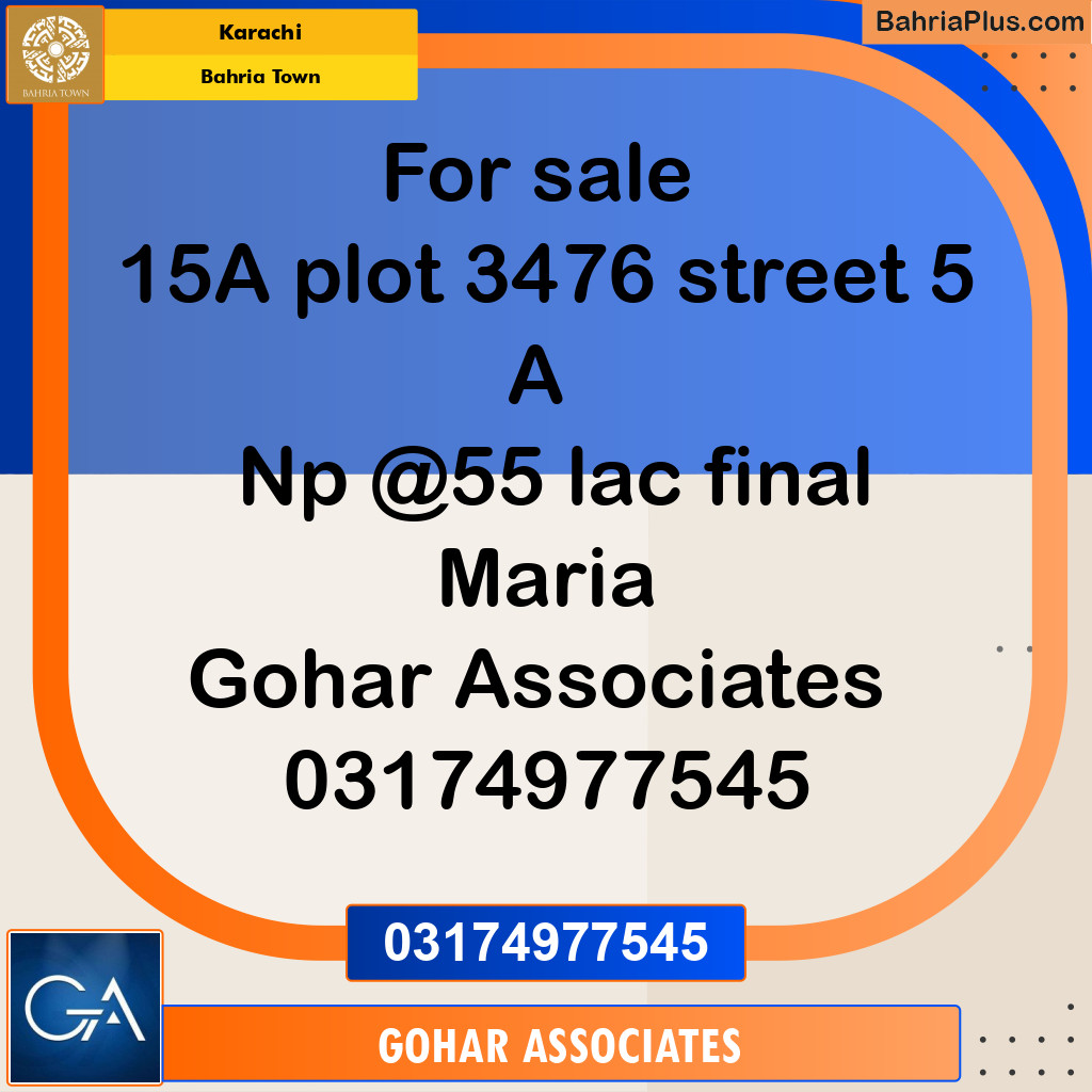Residential Plot for Sale in Precinct 15-A - Bahria Town, Karachi - (BP-172873)