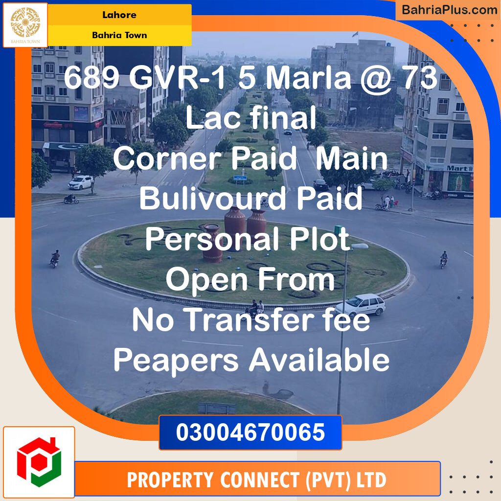 Residential Plot for Sale in Golf Phase 1 -  Bahria Town, Lahore - (BP-172987)