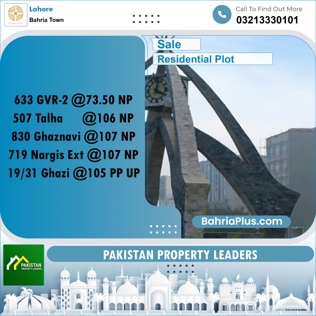 Residential Plot for Sale in Golf Phase 2 -  Bahria Town, Lahore - (BP-173185)
