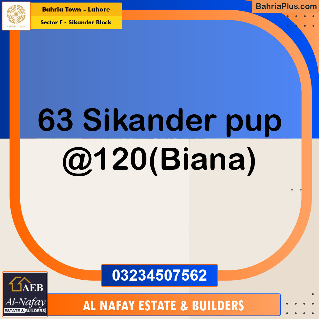 Residential Plot for Sale in Sector F - Sikander Block -  Bahria Town, Lahore - (BP-173215)