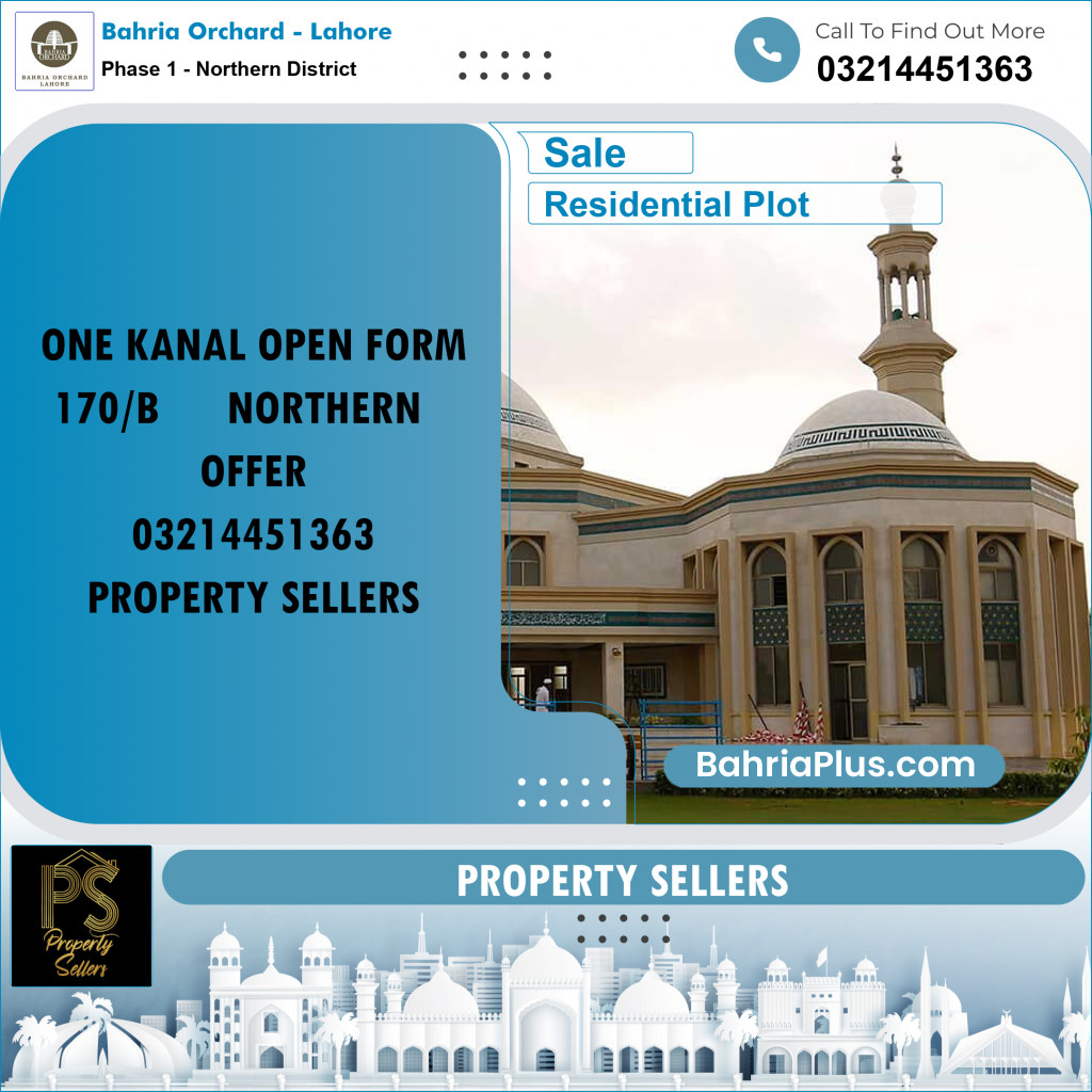 Residential Plot for Sale in Phase 1 - Northern District -  Bahria Orchard, Lahore - (BP-173220)