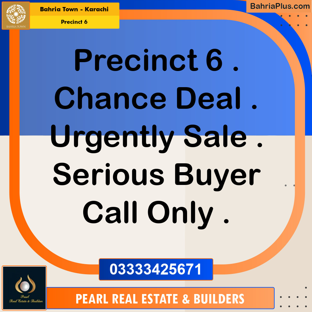 250 Sq. Yards Residential Plot for Sale in Precinct 6 -  Bahria Town, Karachi - (BP-173234)