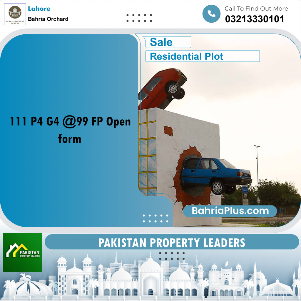 Residential Plot for Sale in Phase 4 - G4 Block -  Bahria Orchard, Lahore - (BP-173238)