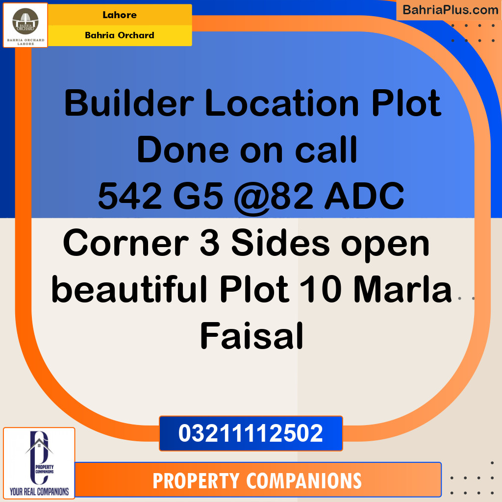 Residential Plot for Sale in Phase 4 - G5 Block -  Bahria Orchard, Lahore - (BP-173324)
