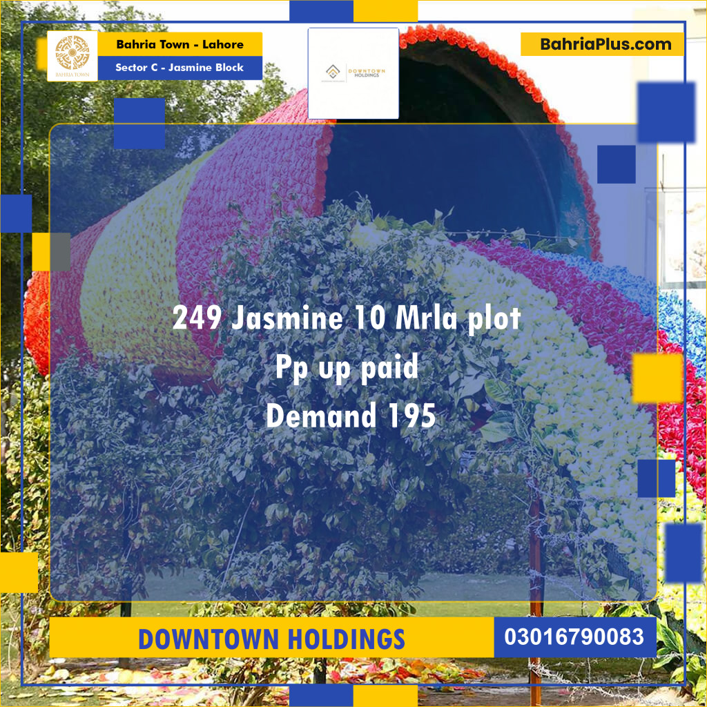 Residential Plot for Sale in Sector C - Jasmine Block -  Bahria Town, Lahore - (BP-173381)