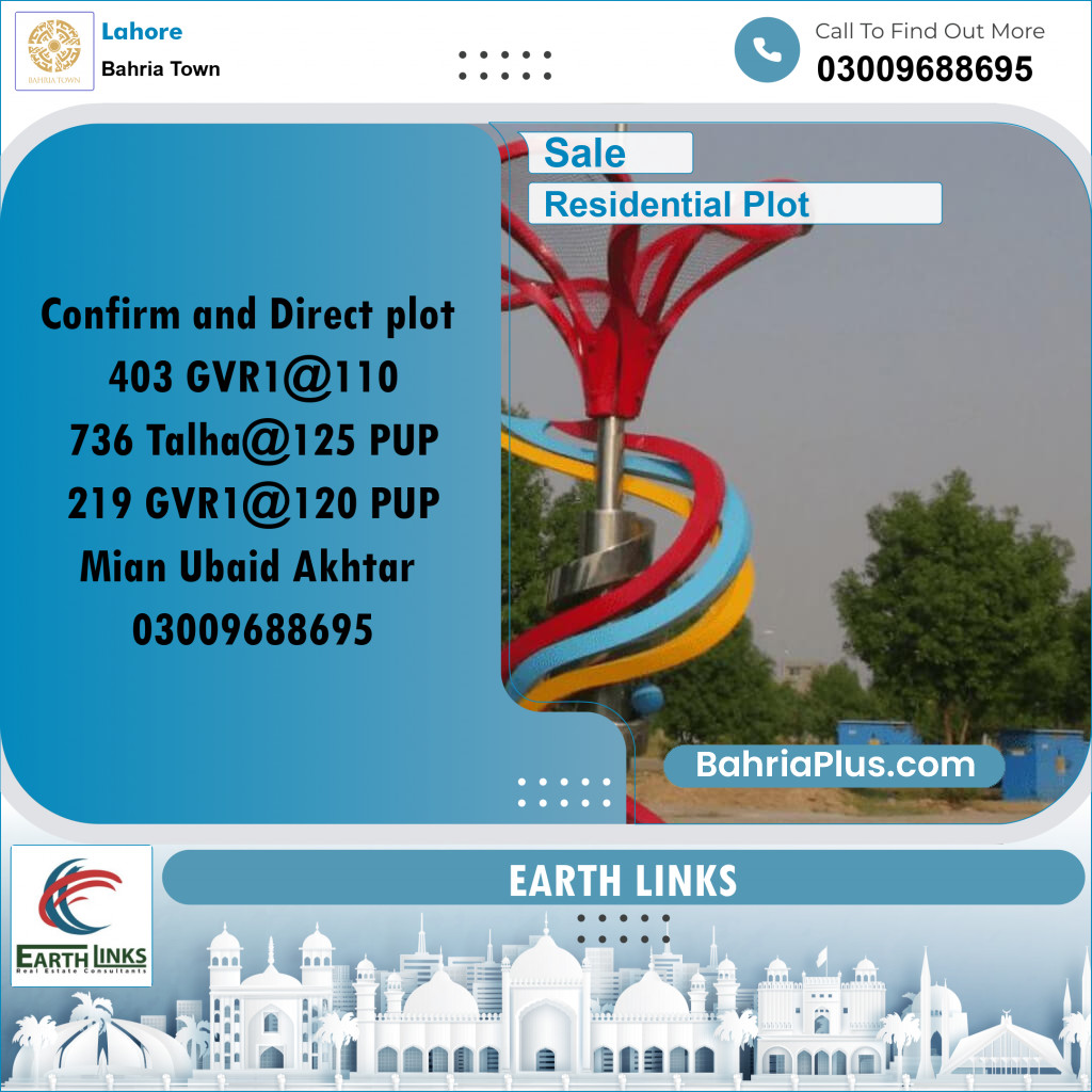 Residential Plot for Sale in Golf Phase 1 -  Bahria Town, Lahore - (BP-173428)