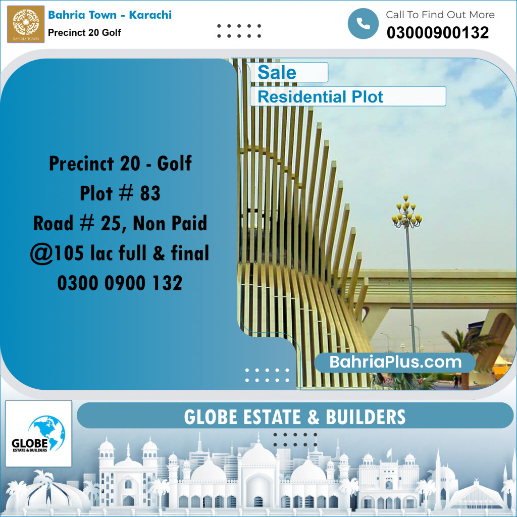 Residential Plot for Sale in Precinct 20 Golf -  Bahria Town, Karachi - (BP-173525)