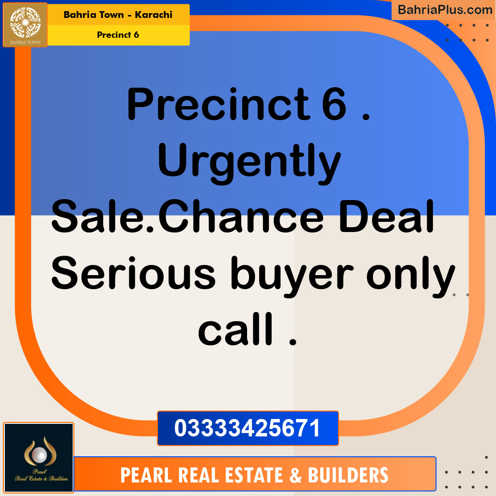 250 Sq. Yards Residential Plot for Sale in Precinct 6 -  Bahria Town, Karachi - (BP-173532)