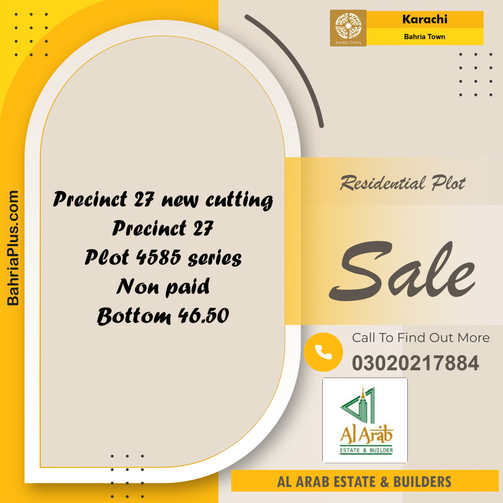Residential Plot for Sale in Precinct 27 -  Bahria Town, Karachi - (BP-173807)
