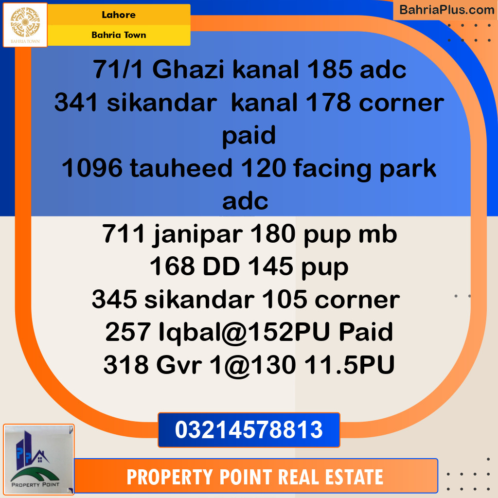 Residential Plot for Sale in Sector F - Ghazi Block -  Bahria Town, Lahore - (BP-173834)
