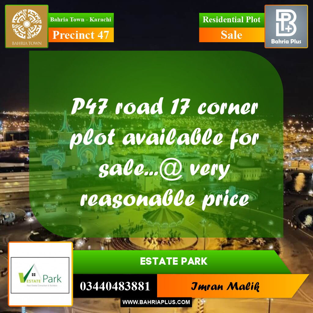 250 Sq. Yards Residential Plot for Sale in Precinct 47 -  Bahria Town, Karachi - (BP-173862)