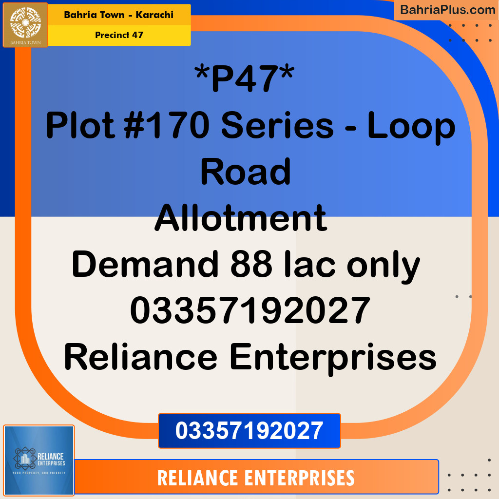 250 Sq. Yards Residential Plot for Sale in Precinct 47 -  Bahria Town, Karachi - (BP-173959)