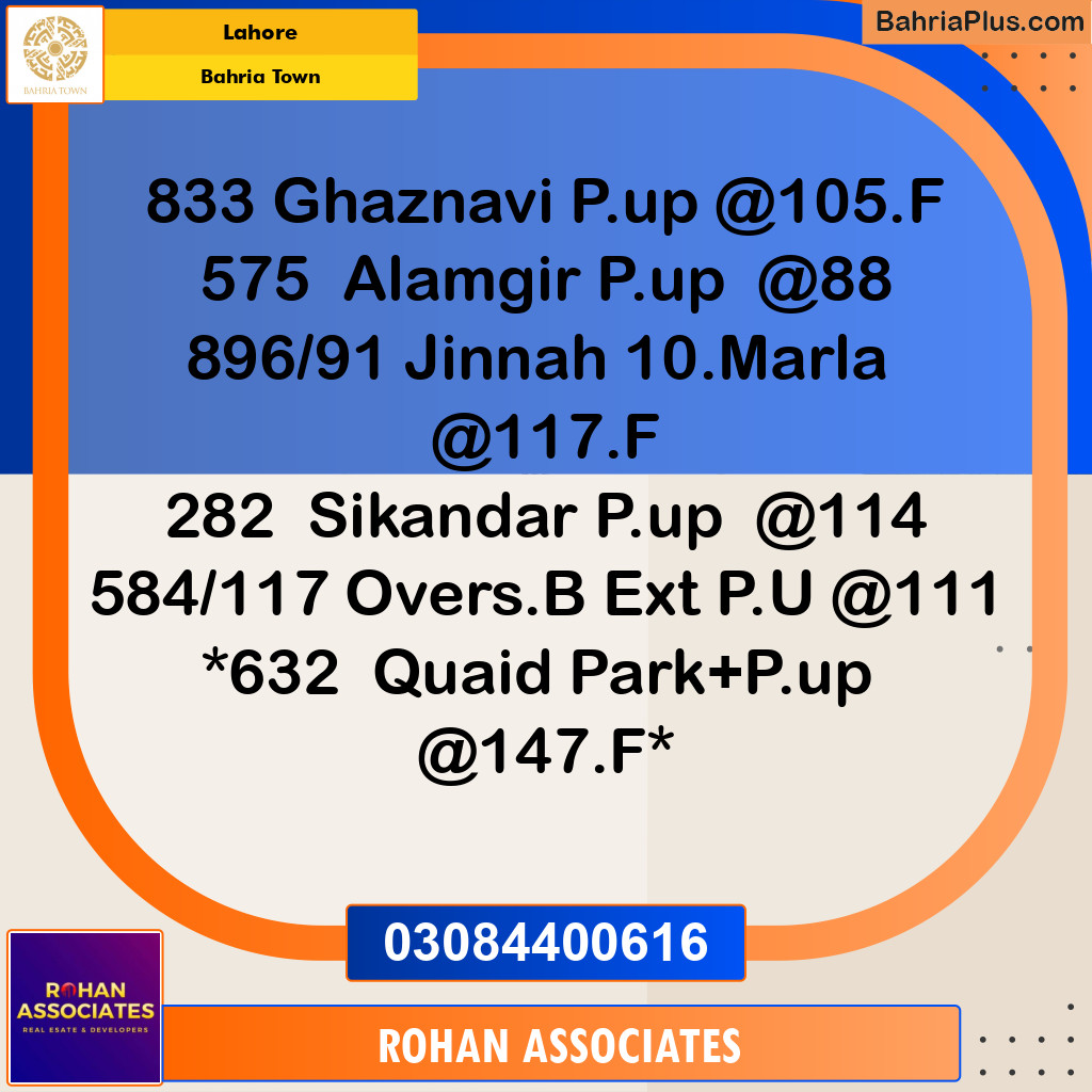 Residential Plot for Sale in Sector E - Quaid Block -  Bahria Town, Lahore - (BP-174079)