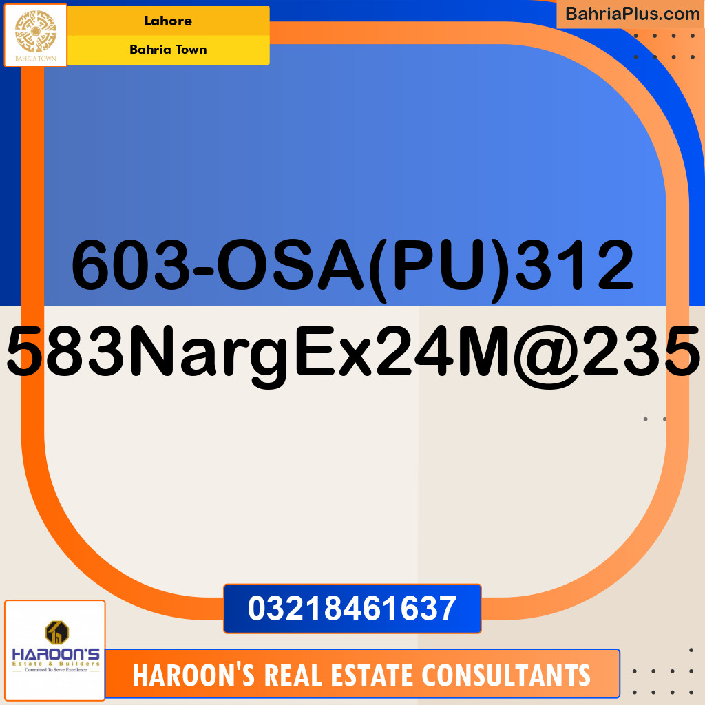 Residential Plot for Sale in Overseas A -  Bahria Town, Lahore - (BP-174169)