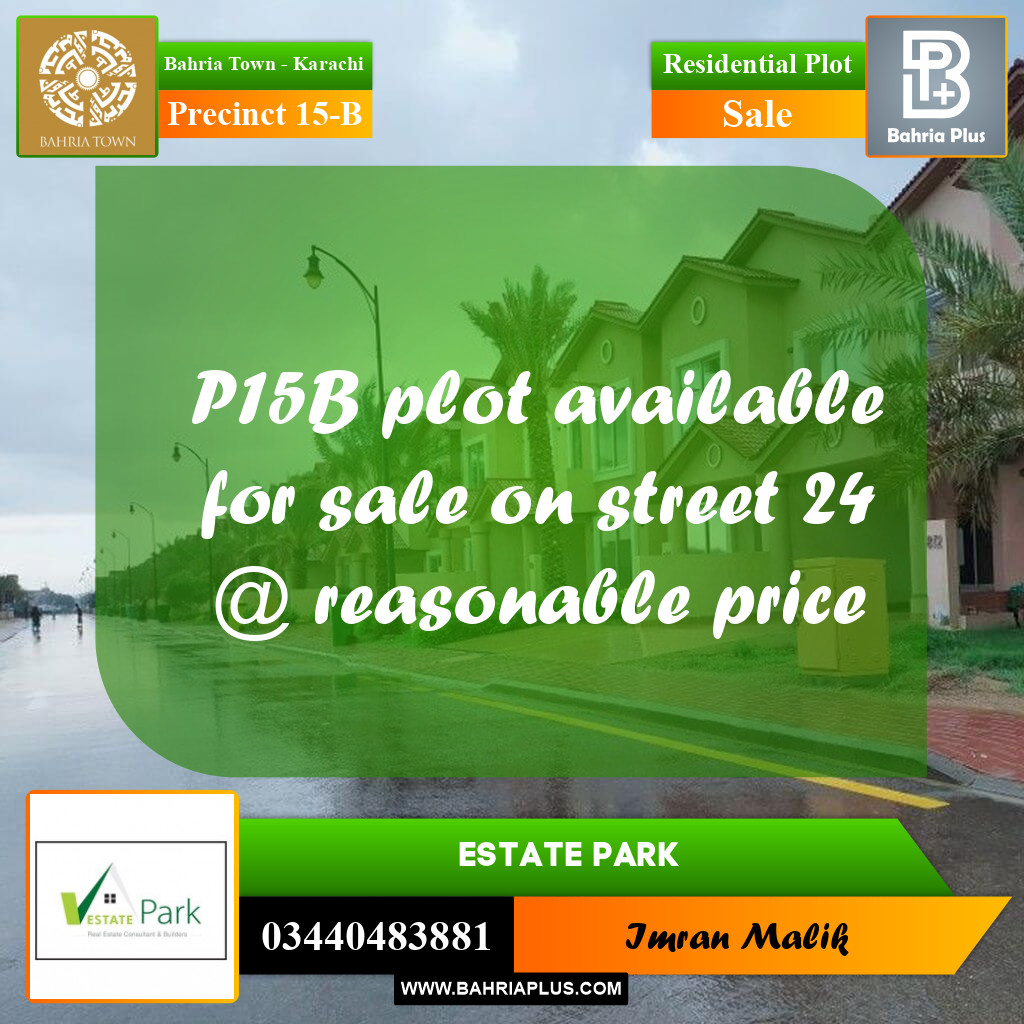 125 Sq. Yards Residential Plot for Sale in Precinct 15-B - Bahria Town, Karachi - (BP-174206)