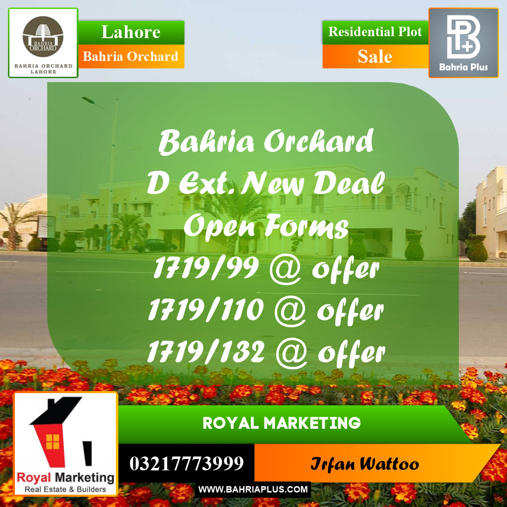 Residential Plot for Sale in Bahria Orchard, Lahore - (BP-174221)