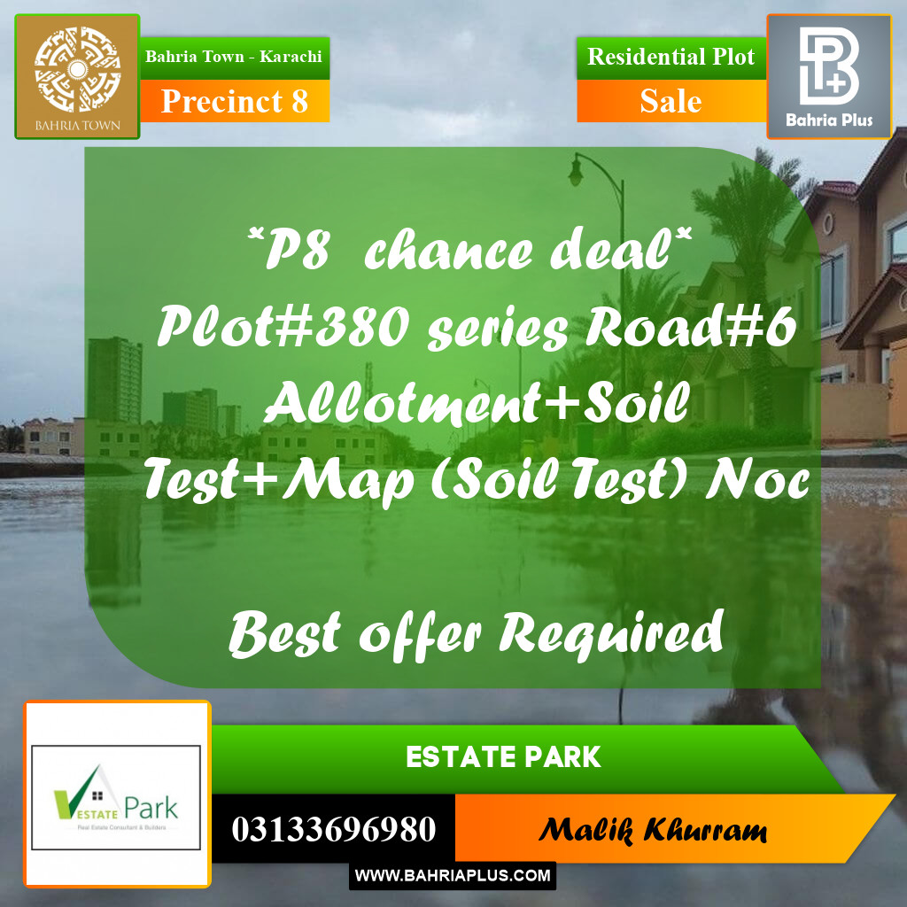 250 Sq. Yards Residential Plot for Sale in Precinct 8 -  Bahria Town, Karachi - (BP-174247)