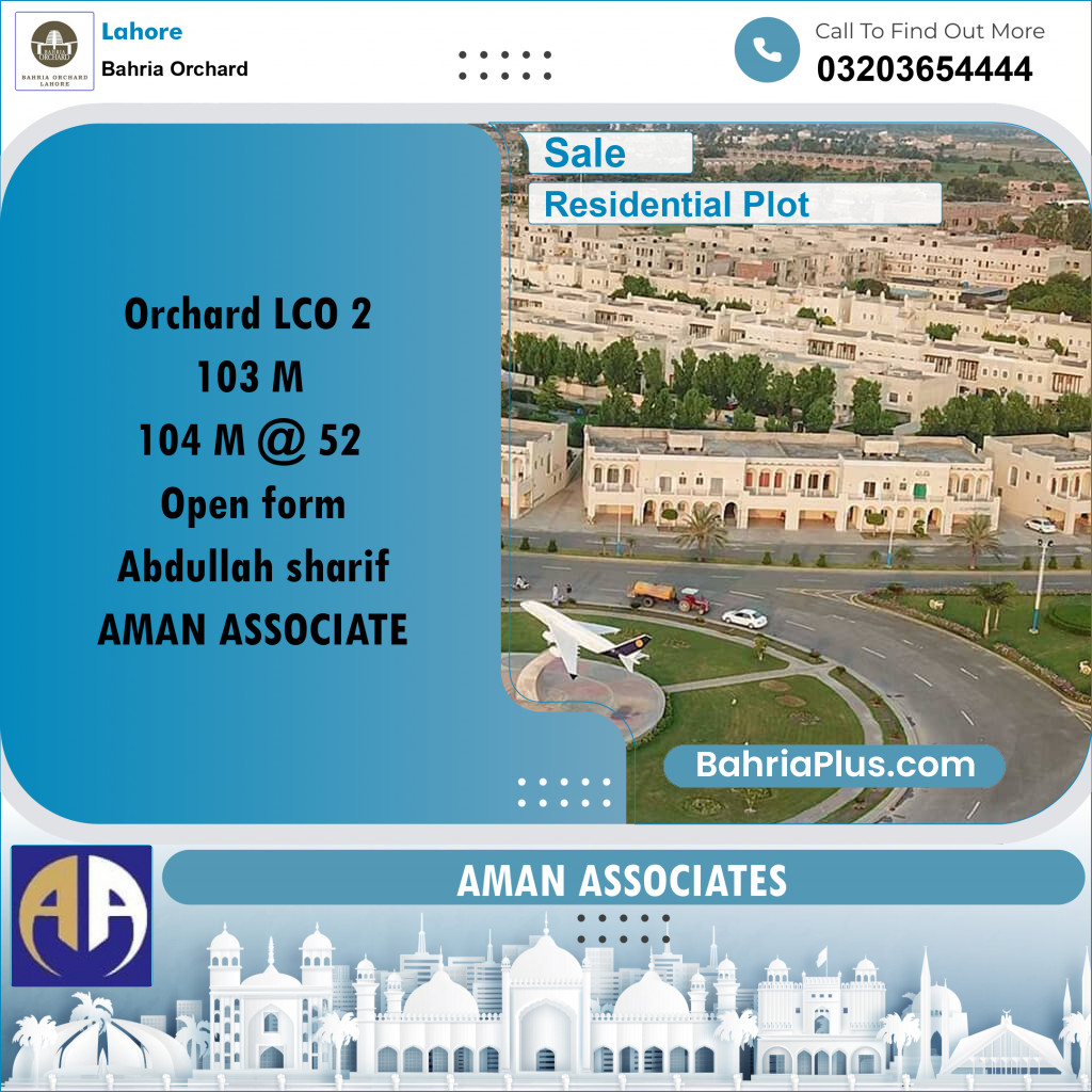 Residential Plot for Sale in Bahria Orchard, Lahore - (BP-174317)