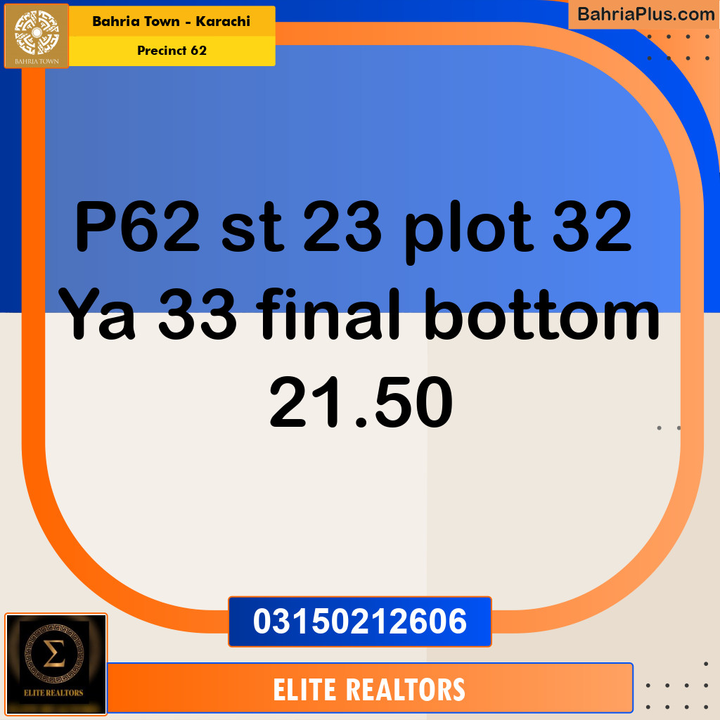 Residential Plot for Sale in Precinct 62 -  Bahria Town, Karachi - (BP-174378)