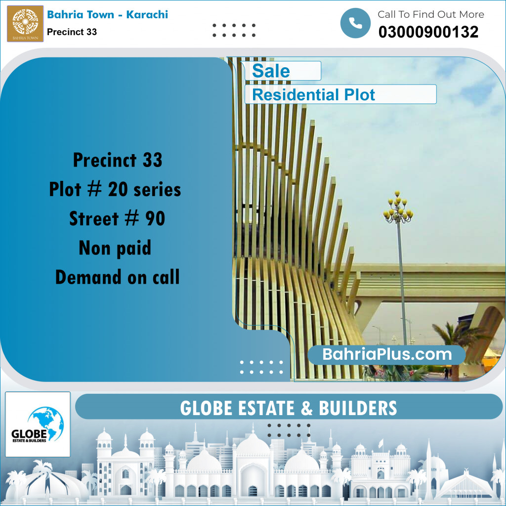 Residential Plot for Sale in Precinct 33 -  Bahria Town, Karachi - (BP-174442)